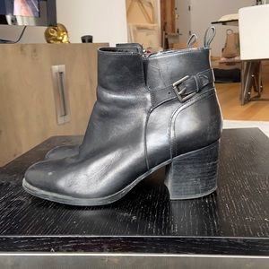 Lauren Ralph Lauren black leather booties